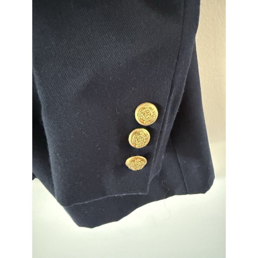 Liz Claiborne Collection Wool Blazer Jacket Navy Blue Size 6P Gold Buttons - Picture 6 of 10